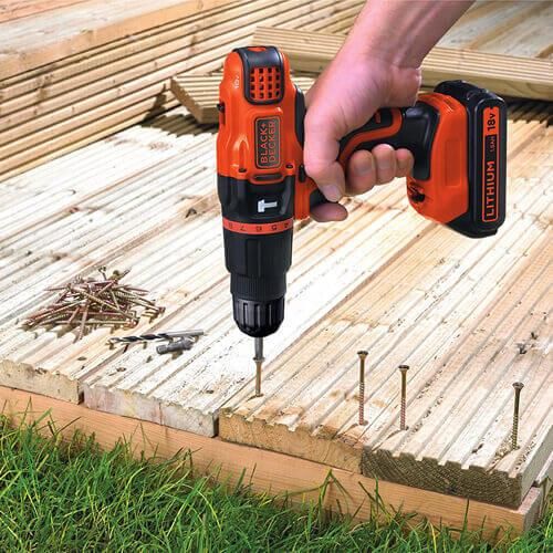 Дрель аккумуляторная ударная BLACK+DECKER BDCH188N | Зображення 5