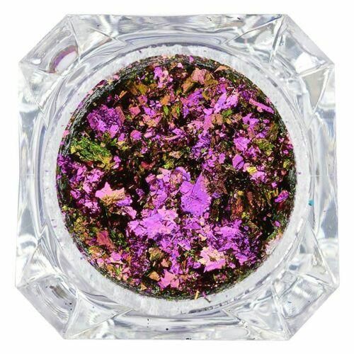 Дуохромні пластівці (блискітки) Вишневий/Зелений (пігменти для очей) Stargazer DUOCHROME FLAKES Cerise/Green