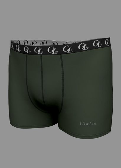 Труси-боксери чоловічі з широкою резинкою хакі