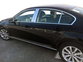 Молдинг дверних стійок (нерж) для Volkswagen Passat B8 2015-2024 рр