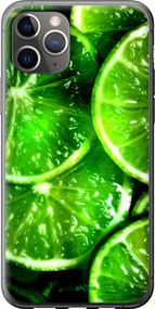 Чохол на iPhone 11 Pro Max Зелені часточки лимона "852u-1723-2448"