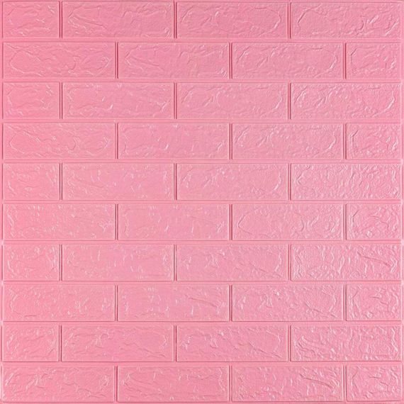 3D панель самоклеюча цегла Рожевий 700х770х3мм (004-3) SW-00000231