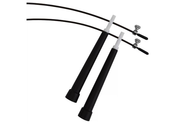 Швидкісна скакалка EasyFit Speed ​​Cable Rope 3 м зі сталевим тросом чорна (EF-2039-BK) | Зображення 3