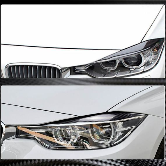Реснички на фары V1 (для F30, Карбон) для BMW 3 серия F-30/31/34 2012-2019 гг | Зображення 8