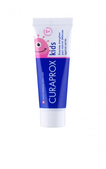 Дитяча зубна паста Curaprox TPkids1450W (10ml) зі смаком кавуна. З фтором 1450ppm. Для дітей віком від 6-ти років.