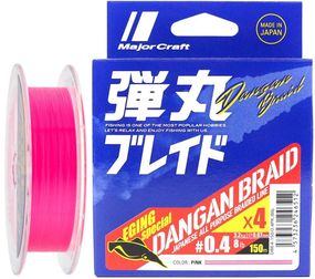 Шнур Major Craft Dangan Braid X8 150m (роз.) #0.6/0.06mm 14lb/5.2kg