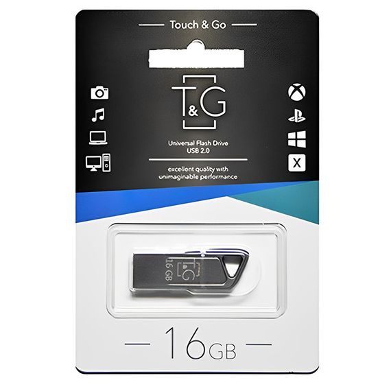Флеш-драйв USB 3.0 Flash Drive T&G 114 Metal Series 16GB Черный | Зображення 1