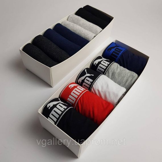 Подарунковий набір чоловічих трусів Puma Sport в коробці - ціна поштучно  - розмір XL | Зображення 4