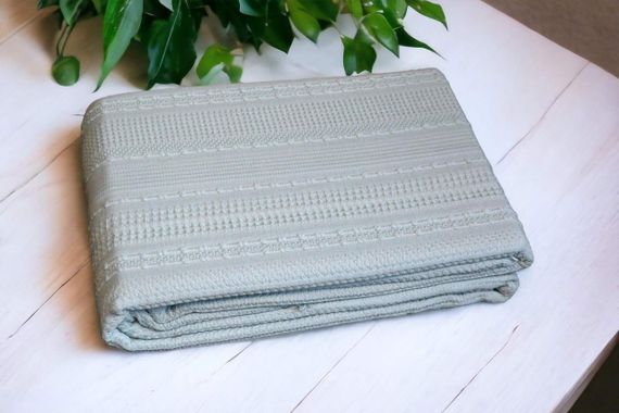 Вафельне простирадло-покривало First Choice Sole 220×240 см. Turquoise | Зображення 1