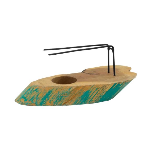 Підставка для Palo Santo з дерева суар Greenwash 22×9,5×8 см ZEN Aroma 5056368335051