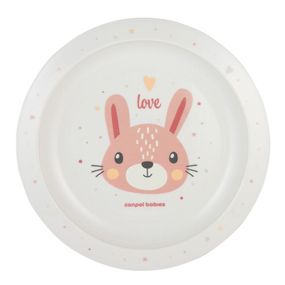 Тарілка дитяча Canpol babies CUTE ANIMALS пластикова, рожева рожевий (4/411_pin2)