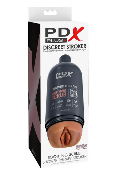 Мастурбатор у колбі Pipedream PDX Plus Shower Therapy чорний, 28.5 см Sex Aura | Зображення 6