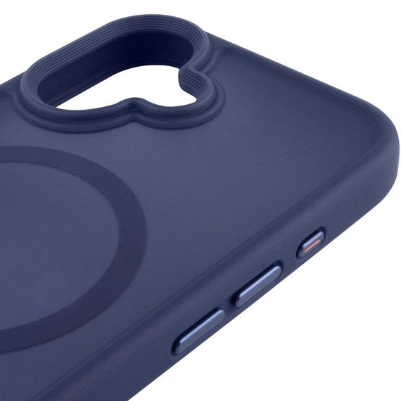 TPU+PC чохол Metal Buttons with Magnetic Fit для Apple iPhone 17 (6.3") Синій / Navy Blue | Зображення 3