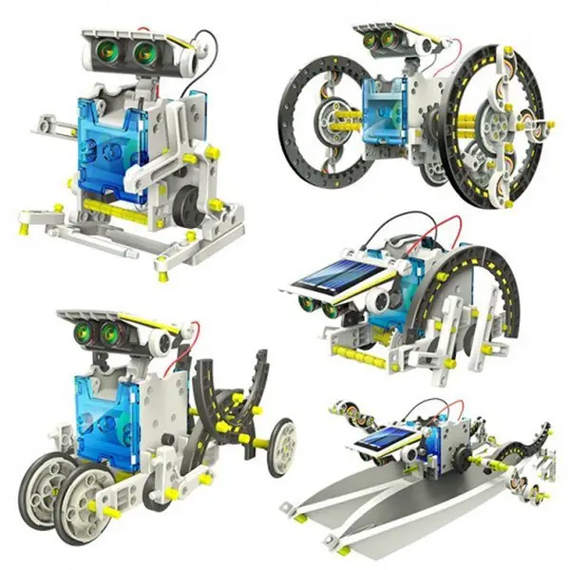 Электронный конструктор робот Solar Robot Original 13 в 1 на солнечных батареях | Зображення 2