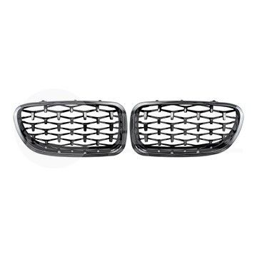 Решетки радиатора компл. BMW 5 F10/F11 10-14 (хром/хром/чёрн. Diamond), AutoTechteile, 708 5128, 51137203 649