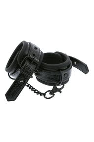 Наручники BLAZE LUXURY HANDCUFF CROCO BLACK, Черный