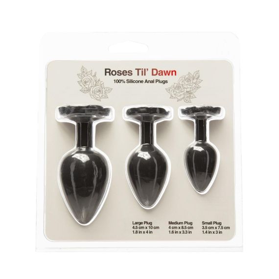 Набір силіконових анальних пробок BMS Roses Til’ Dawn Silicone Anal Plug Kit (пошкоджене паковання!!!) Sex Aura | Зображення 7