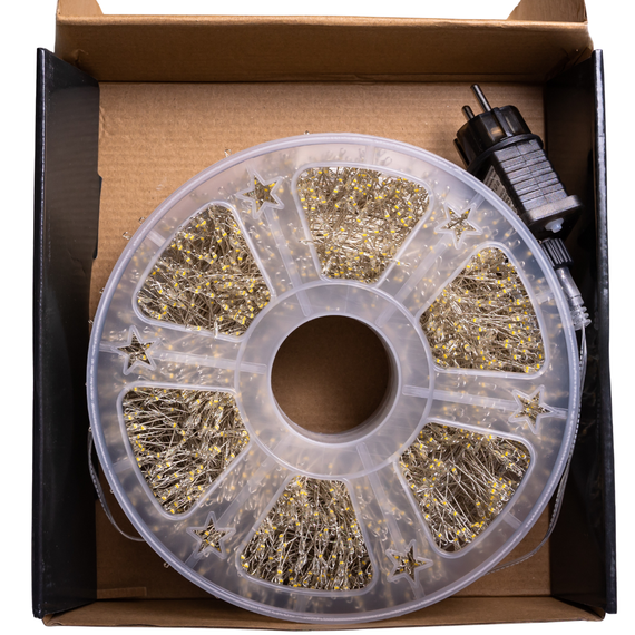 Новорічна гірлянда Хвойна лапа 100 м 3000 LED білий провід Жовте сяйво D3000L100MWY | Зображення 5