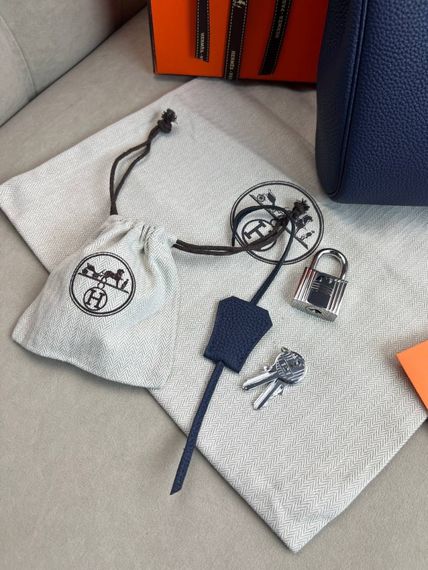 Месенджер синій Hermes Hac a Dos PM Blue c884 | Зображення 1