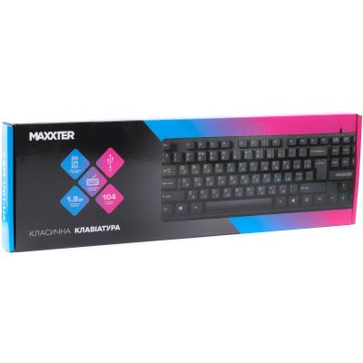Клавиатура Maxxter KBM-U01-UA USB Black (KBM-U01-UA) | Зображення 2