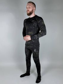 Термобелье Ultimatum Camo Черный мультикам, белье нательное мужское,комплект термобелья