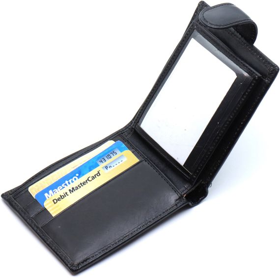 Стильне шкіряне портмоне ST Leather В 103 Чорний | Зображення 3