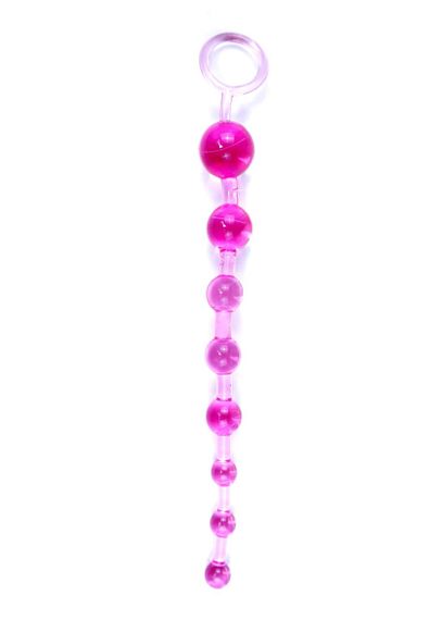 Анальний ланцюжокJelly Anal 10 Beads Pink Sex Aura