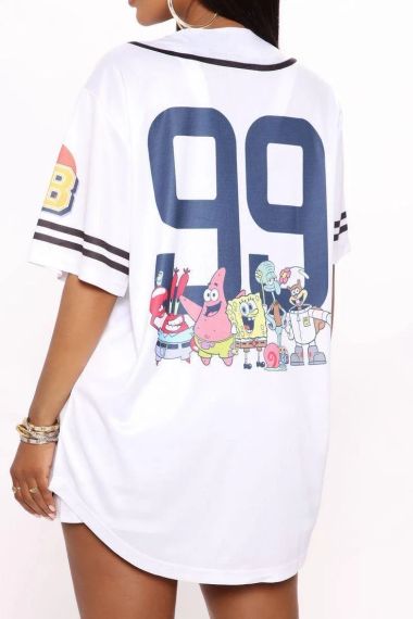 Футболка женская с принтом повседневная S Белая