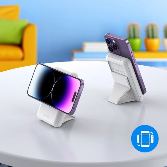 УМБ Choetech Magnetic Wireless 10000mAh 20W PD,QC3.0 USB-A+USB-C  White | Зображення 5