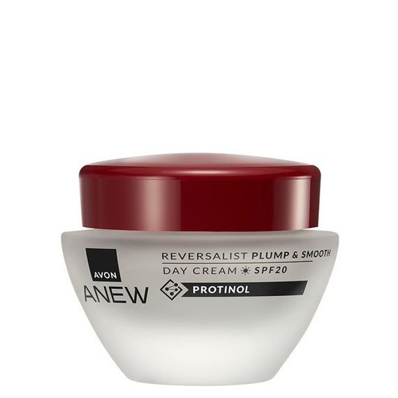 Дневной крем для лица Упругость и гладкость  с протинолом 35+ SPF 20 Avon Anew Reversalist Plump & Smooth Day