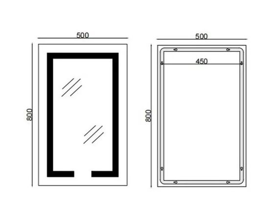 Дзеркало Mixxus Hard MR06-50x80 (годинник, LED-підсвічування, антизапотівання) (MI6011) | Зображення 9