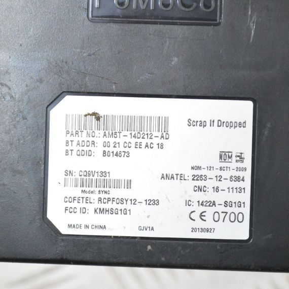 Блок управління bluetooth Ford Focus III 2011-2018 Модуль блютуз Форд Фокус 3 AM5T14D212AD | Зображення 1