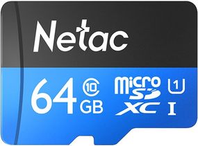 Карта пам'яті Netac microSD 64GB C10 UHS-I R80MB/s + SD (NT02P500STN-064G-R)