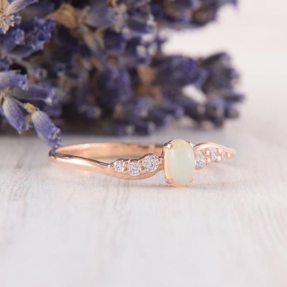 Кольцо из красного золота с опалом 20 | Зображення 2