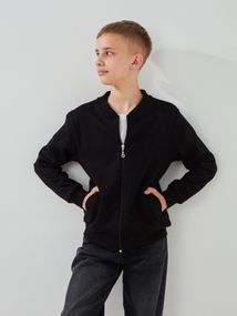 Кофта однотонна для хлопчика Dinomin 10133 140 см Чорний shop (2000999494598)