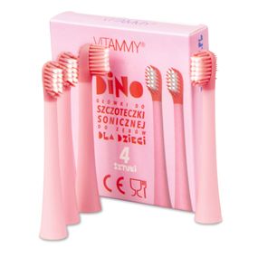 Насадки на електрощітку VITAMMY Dino, Рожеві, 4 шт