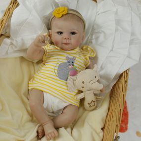 Коллекционная Силиконовая Кукла Реборн Reborn Новорождённый Пупс Девочка Младенец Джульетта (Виниловая Кукла) Высота 42 см