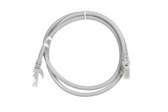 Патч-корд 2E Cat 6,UTP,RJ45, 26AWG ,7/0.16 Cu, 1.00 m, PVC,Grey (2E-PC6COP-100GRY) | Зображення 1