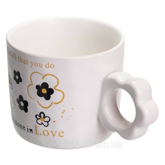Чашка для чаю та кави порцелянова 420 (мл) гарна оригінальна кружка на подарунок FM-14A | Зображення 3