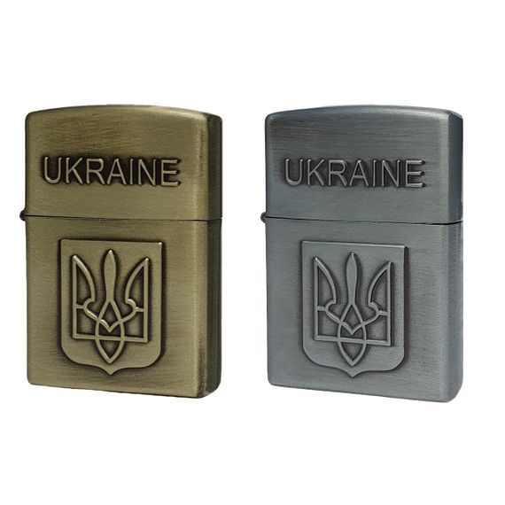 Подарунковий Набір 3в1 З Бензиновою Запальничкою Герб України | Зображення 1