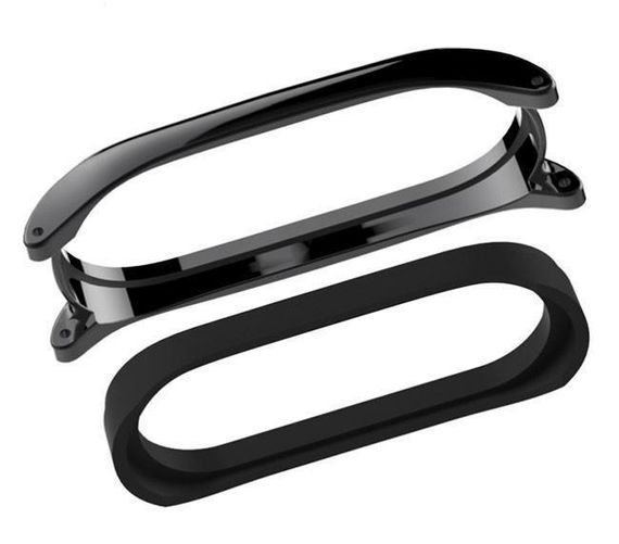 Шкіряний ремінець Primo Mijobs для фітнес-браслета Xiaomi Mi Smart Band 5 / Band 6 - Black | Зображення 2