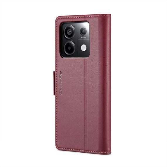 Шкіряний чохол-книжка Retro Case для Xiaomi Redmi Note 13 Pro / Poco M6 Pro колір Червоний | Зображення 4