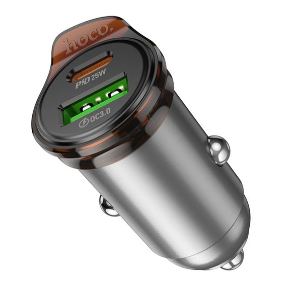 Автозарядний пристрій Hoco NZ16A 1USB-C/1USB QC/PD43W | Зображення 2