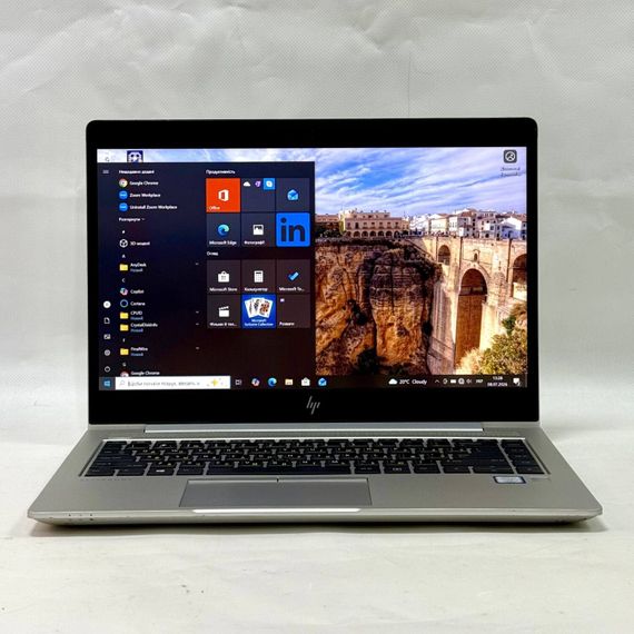 Ультрабук Б-клас HP EliteBook 840 G5 / 14" (1920x1080) IPS / Intel Core i7-7500U (2 (4) ядра по 2.7 - 3.5 GHz) / 8 GB DDR4 / 256 GB SSD / Intel HD Graphics 620 / WebCam / Windows 10 Pro б/в | Зображення 1
