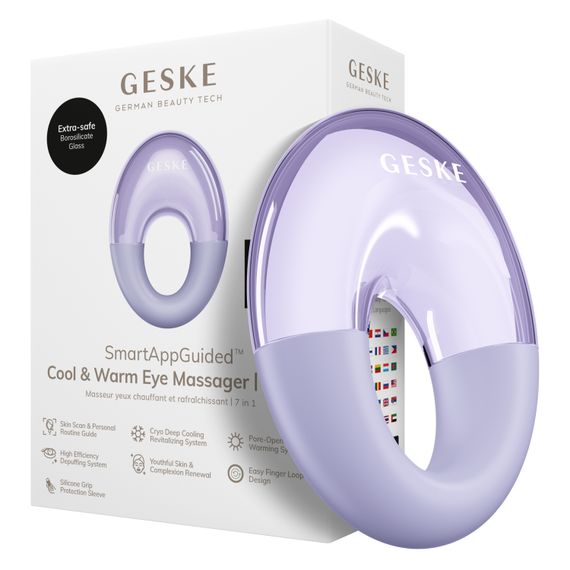 Масажер для очей GESKE Cool&Warm Eye Massager 7в1 starlight, Фіолетовий