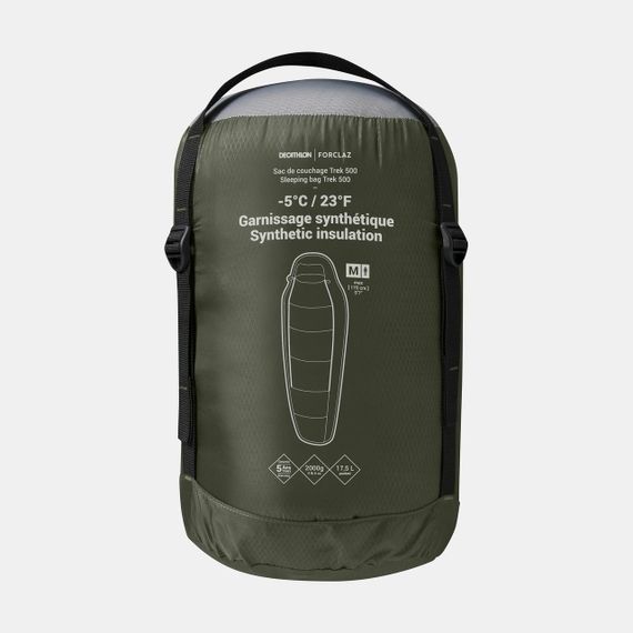 Спальний мішок TREK 500 для трекінгу до -5°C зелений - M | Зображення 6