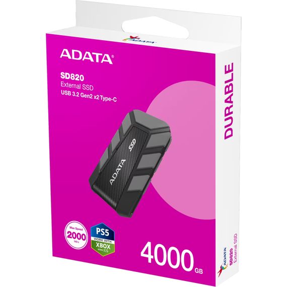 Накопичувач SSD USB 3.2 4TB SD820 ADATA (SD820-4000G-CGY) | Зображення 5