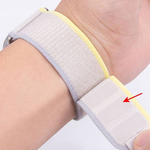 Ремінець Hoco WA14 Original series Apple watch (38/40/41mm) Black with Gray Yellow with White | Зображення 4