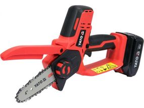 Пила ланцюгова акумуляторна YATO  18 В Li-Ion 2 АГод, шина- 4"/10 см YT-828135