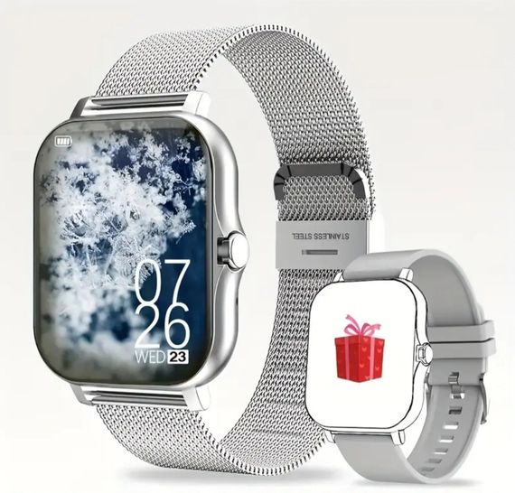 Смарт годинник сірий Lige Y13 з двома ремінцями | Зображення 8